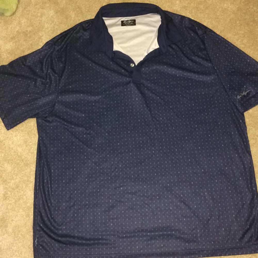 Navy blue polo style tee